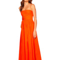 Mandarin Poplin Open - Back Maxi Dress - Susana Monaco - COLOR GAME