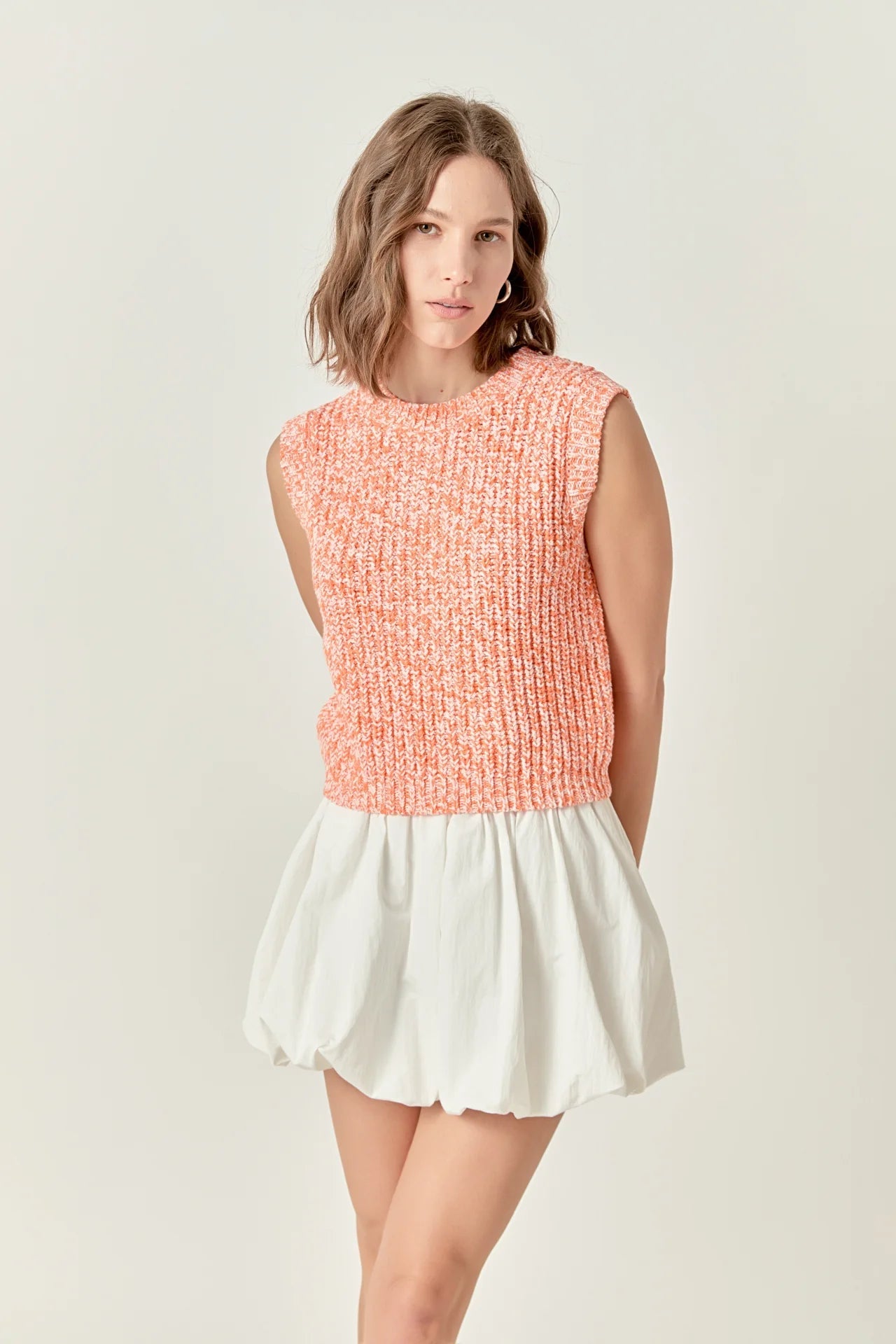 Mara Sleeveless Sweater Orange - FINAL SALE - English Factory - COLOR GAME