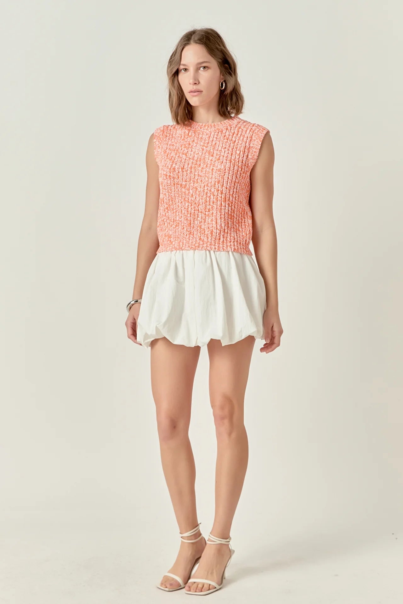 Mara Sleeveless Sweater Orange - FINAL SALE - English Factory - COLOR GAME