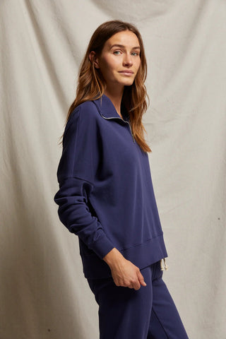 Maren Half - Zip Sweatshirt Dusk - perfectwhitetee - COLOR GAME