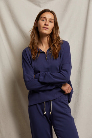 Maren Half - Zip Sweatshirt Dusk - perfectwhitetee - COLOR GAME