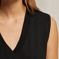 Margot V-Neck Tank True Black - perfectwhitetee - Color Game