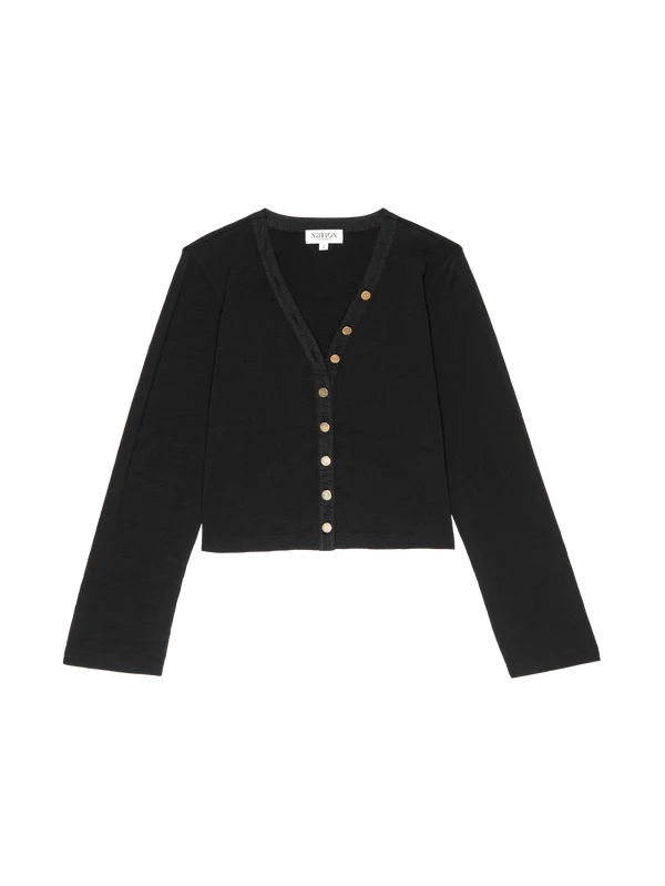 Marlowe Black Long Sleeve Top - Nation LTD - COLOR GAME