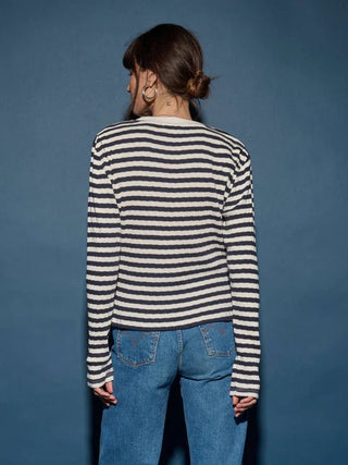 Marsel Long Sleeve Pointelle Stripe Top - Nation LTD - COLOR GAME