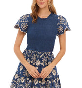 McKenzie Chambray Eyelet Mini Dress - Allison New York - COLOR GAME