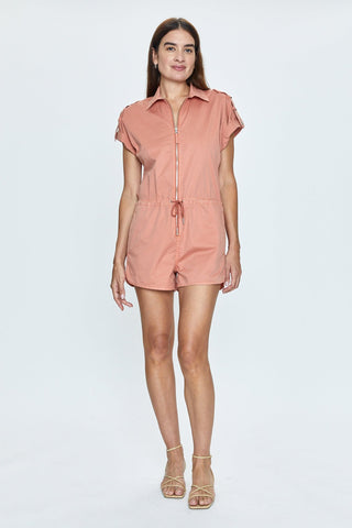 Meg Zip Front Romper Tumeric - Pistola - Color Game