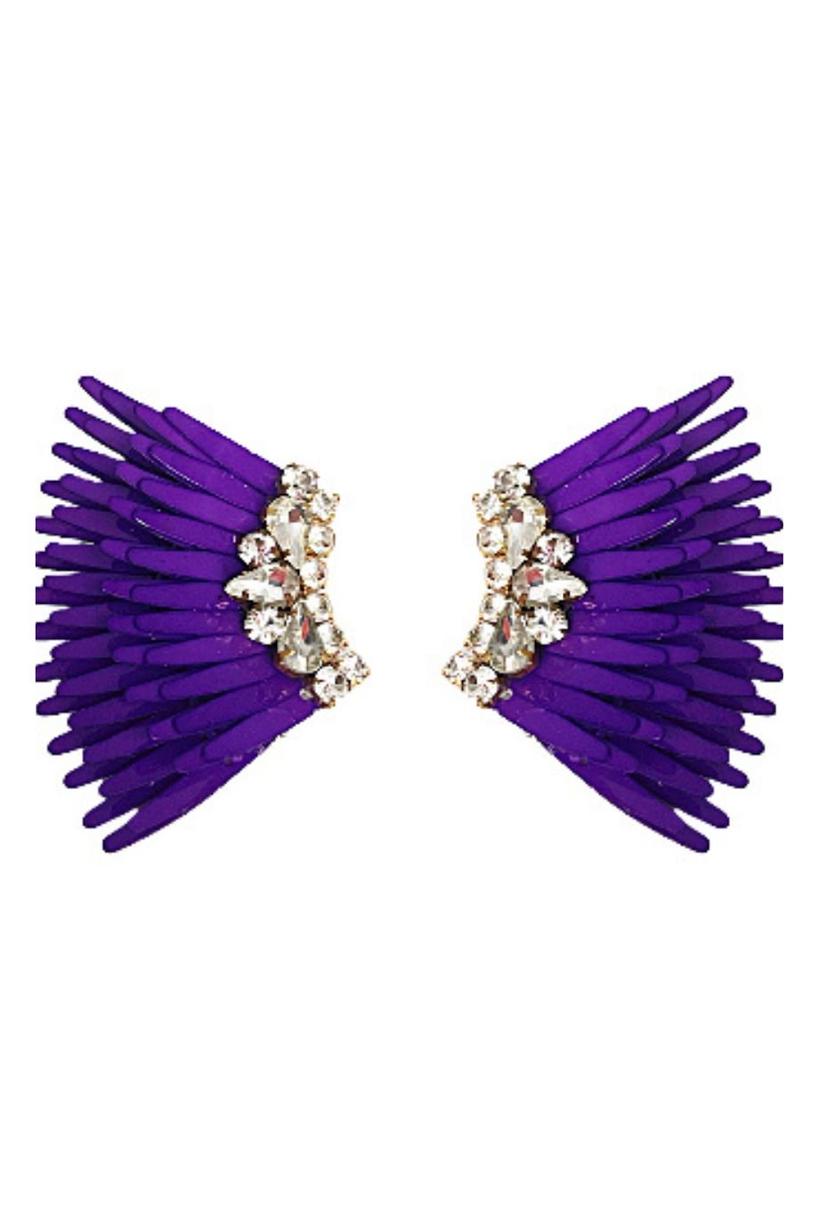 Mega Mini Madeline Earrings Purple Crystal - Mignonne Gavigan - COLOR GAME