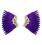 Mega Mini Madeline Earrings Purple Crystal - Mignonne Gavigan - COLOR GAME