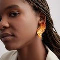 Midi Madelilne Earrings Metallic Orange - Mignonne Gavigan - COLOR GAME