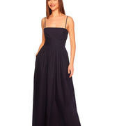 Midnight Poplin Open - Back Maxi Dress - Susana Monaco - COLOR GAME