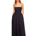 Midnight Poplin Open - Back Maxi Dress - Susana Monaco - COLOR GAME