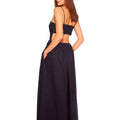 Midnight Poplin Open - Back Maxi Dress - Susana Monaco - COLOR GAME