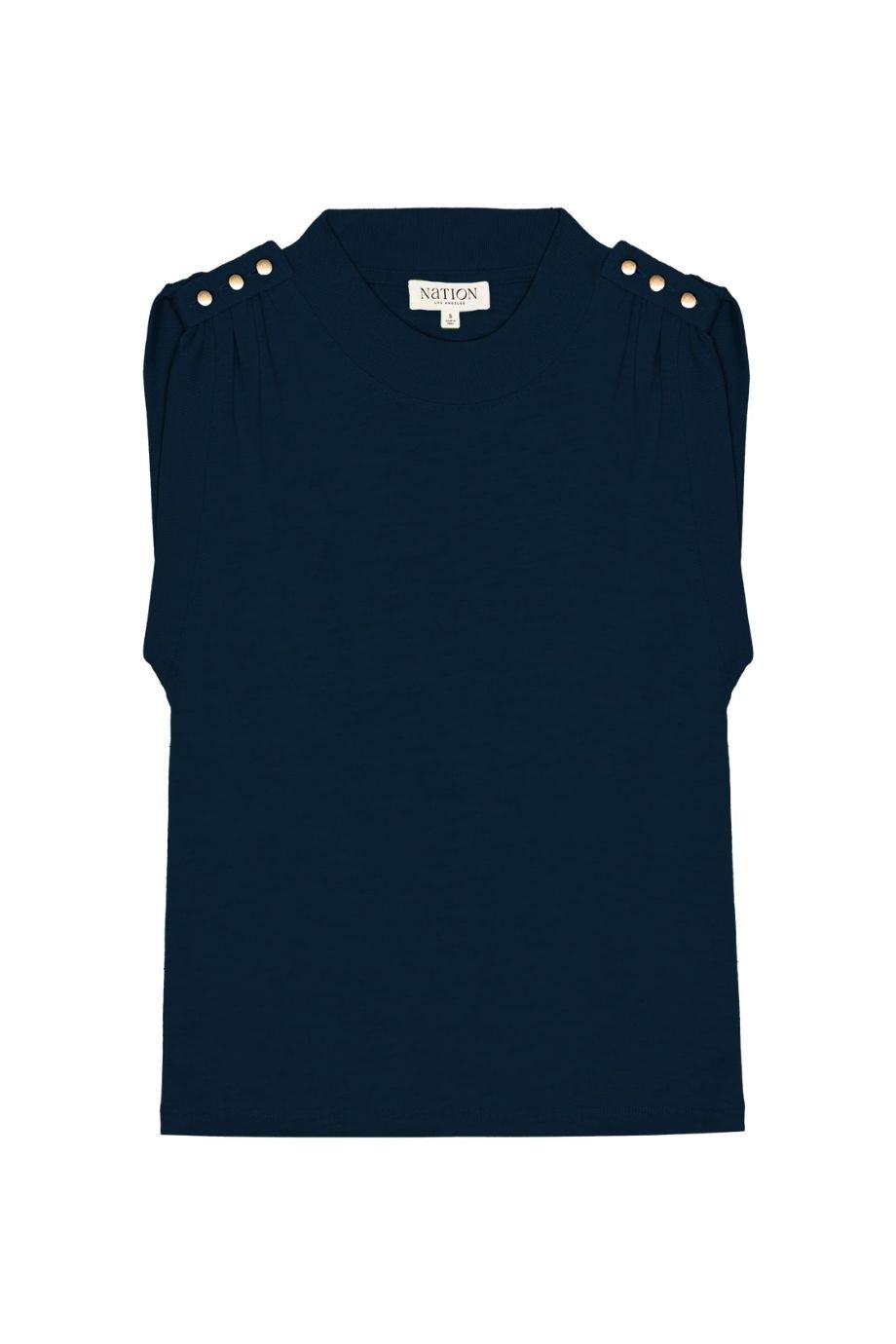 Mikka Buttoned Shoulder Tank - Nation Los Angeles - COLOR GAME