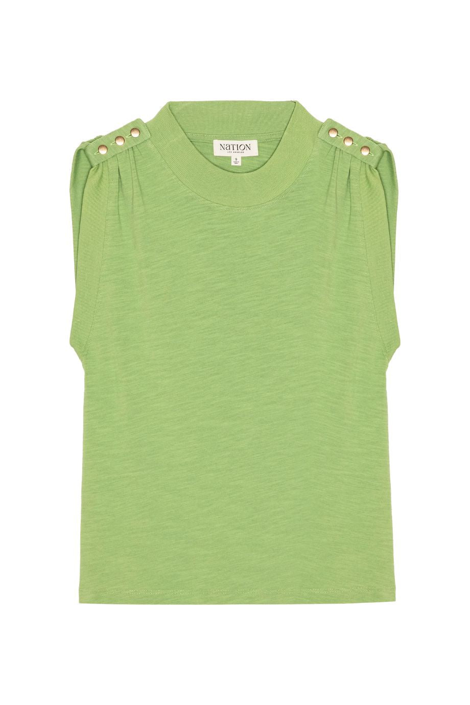Mikka Buttoned Shoulder Tank Cactus - Nation Los Angeles - COLOR GAME