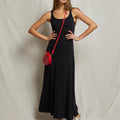 Mimi Ribbed Jersey Tank Dress True Black - perfectwhitetee - COLOR GAME