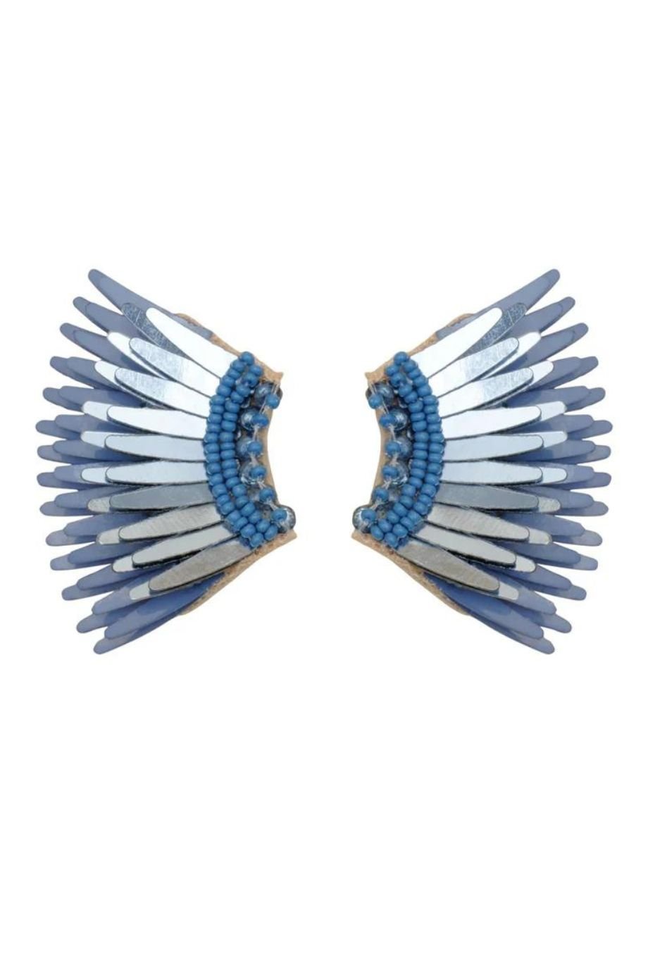 Mini Madeline Earrings Metallic Ice Blue - Mignonne Gavigan - COLOR GAME