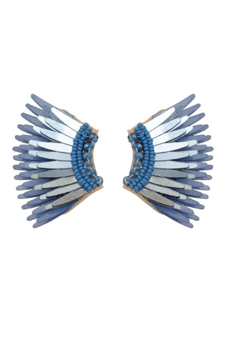 Mini Madeline Earrings Metallic Ice Blue - Mignonne Gavigan - COLOR GAME
