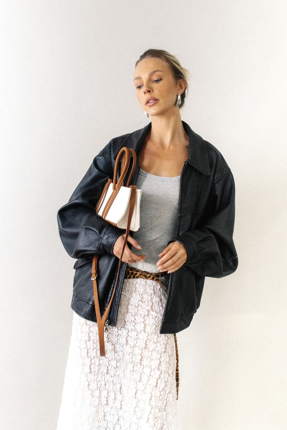 Mini Sally Canvas Tote Caramel - Mesch - COLOR GAME