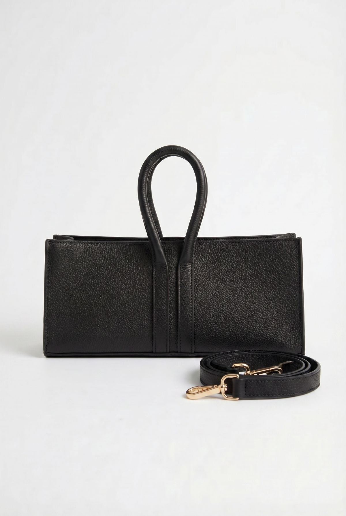 Mini Sally Leather Tote Black - Mesch - COLOR GAME