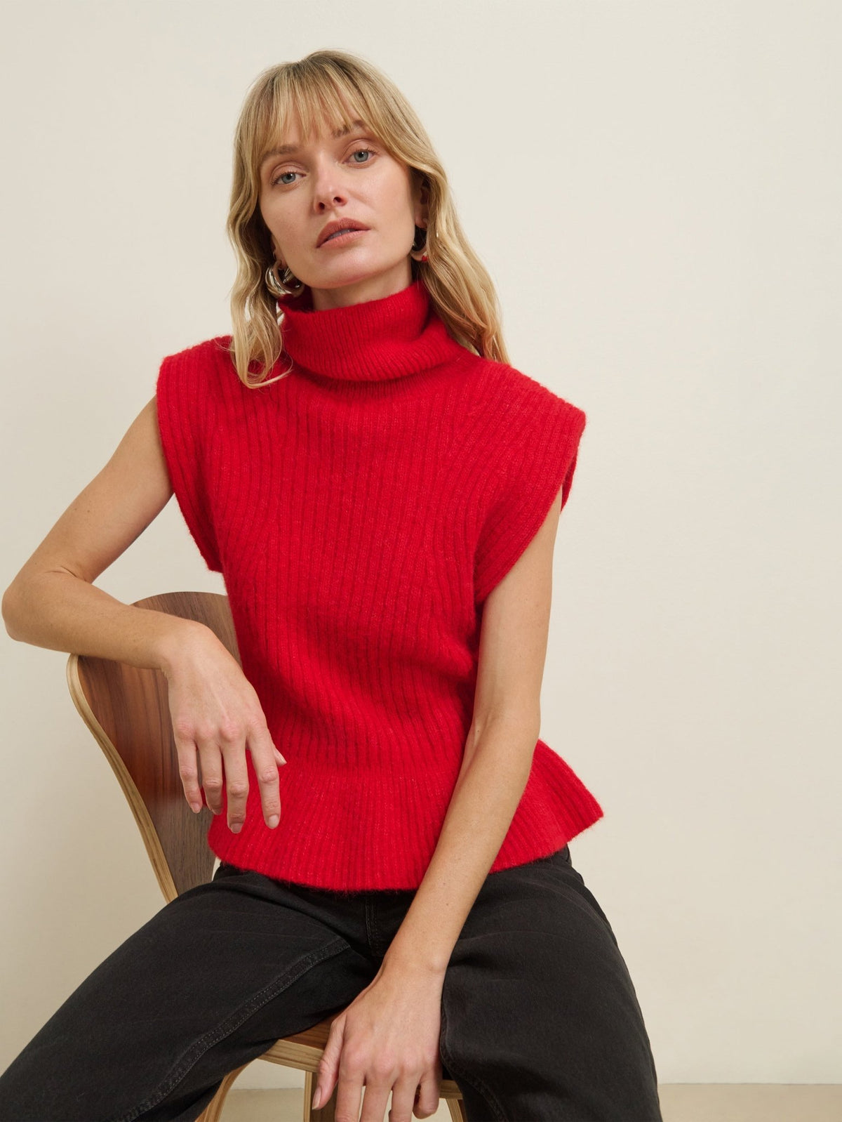 Miranda Rouge Red Turtleneck Tank by Nation LTD