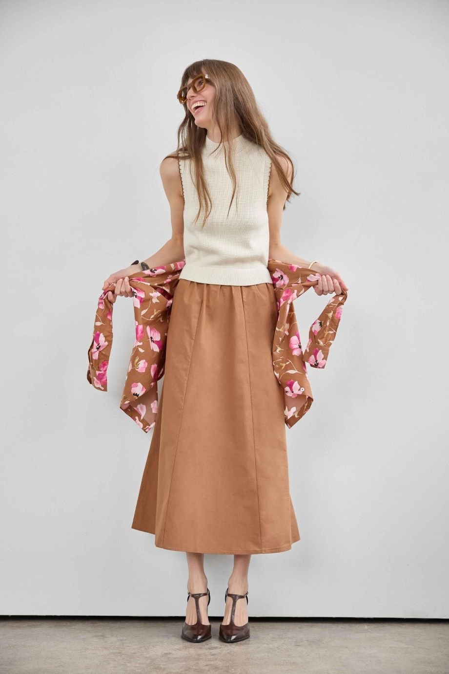 Mixed Media Mock Neck Dress Rope - Lilla P - COLOR GAME