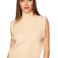 Mock Sleeveless Sweater Belgian Creme - Susana Monaco - COLOR GAME