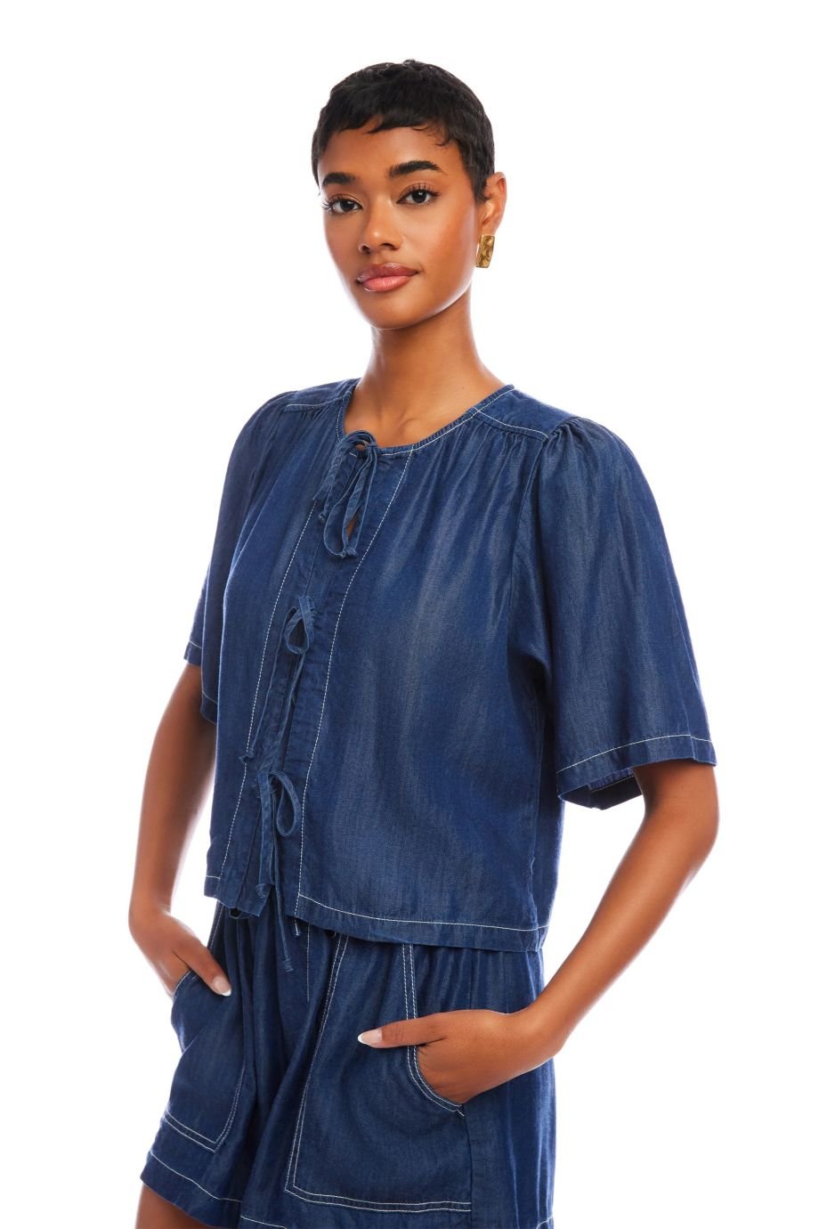 Nadine Bow Detail Top - FINAL SALE - Fifteen Twenty - COLOR GAME