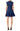 Navy Plunging Neck Lace Trim Dress - Endless Rose - COLOR GAME