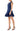 Navy Plunging Neck Lace Trim Dress - Endless Rose - COLOR GAME