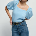 Naya Puff Sleeve Top Powder Blue - Nation LTD - COLOR GAME