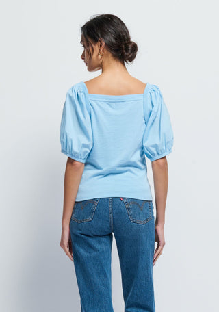 Naya Puff Sleeve Top Powder Blue - Nation LTD - COLOR GAME