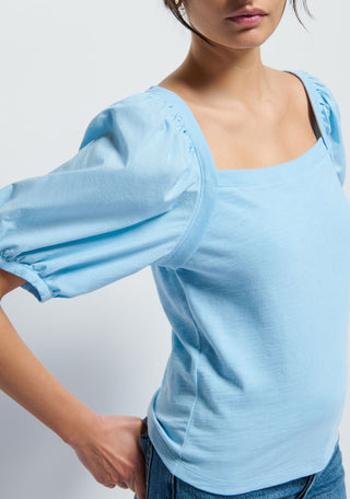 Naya Puff Sleeve Top Powder Blue - Nation LTD - COLOR GAME