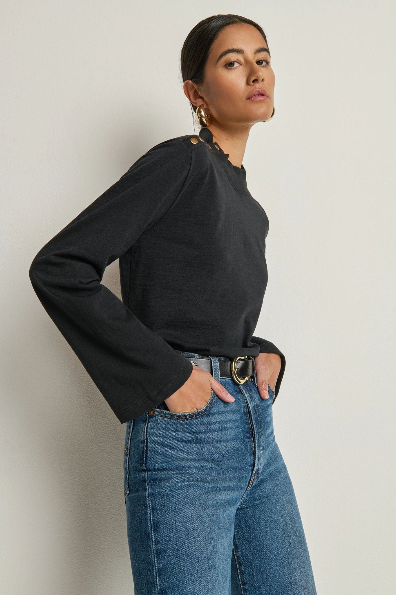 Neda Long Sleeve Top - Nation LTD - COLOR GAME