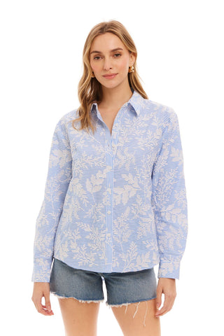 Nina Shirt Blue + White - Allison New York - COLOR GAME