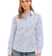 Nina Shirt Blue + White - Allison New York - COLOR GAME