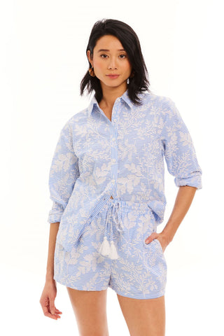 Nina Shirt Blue + White - Allison New York - COLOR GAME