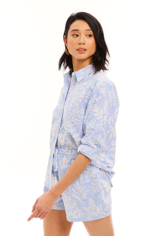 Nina Shirt Blue + White - Allison New York - COLOR GAME