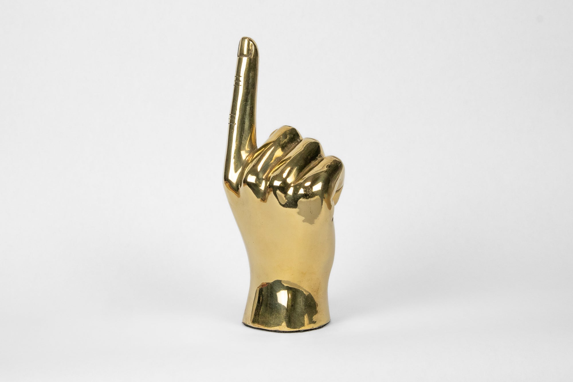 Number One ( 1) or the Pointing Emoji Hand Sign Sculpture in Brass - Prize - COLOR GAME
