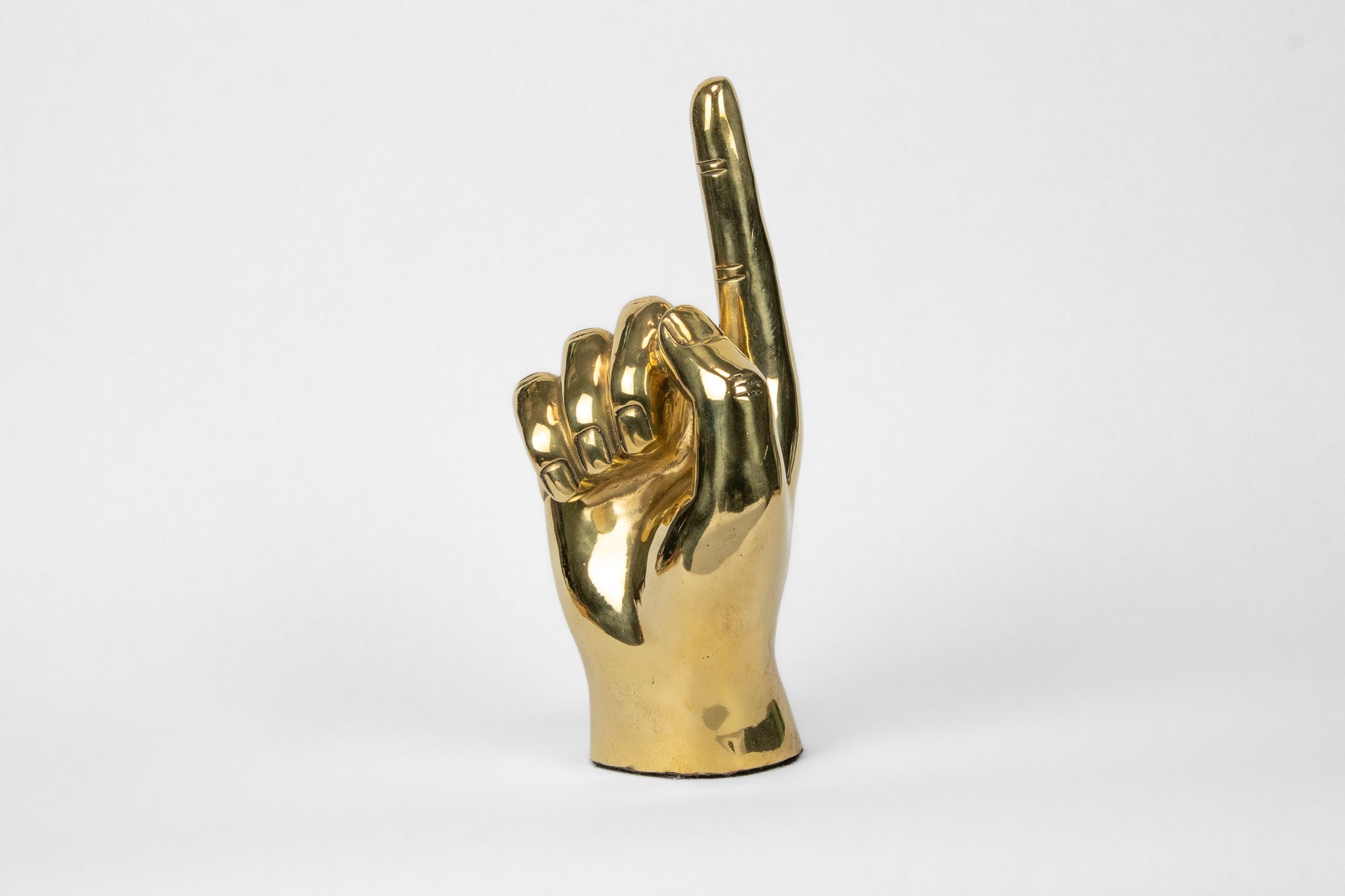 Number One ( 1) or the Pointing Emoji Hand Sign Sculpture in Brass - Prize - COLOR GAME
