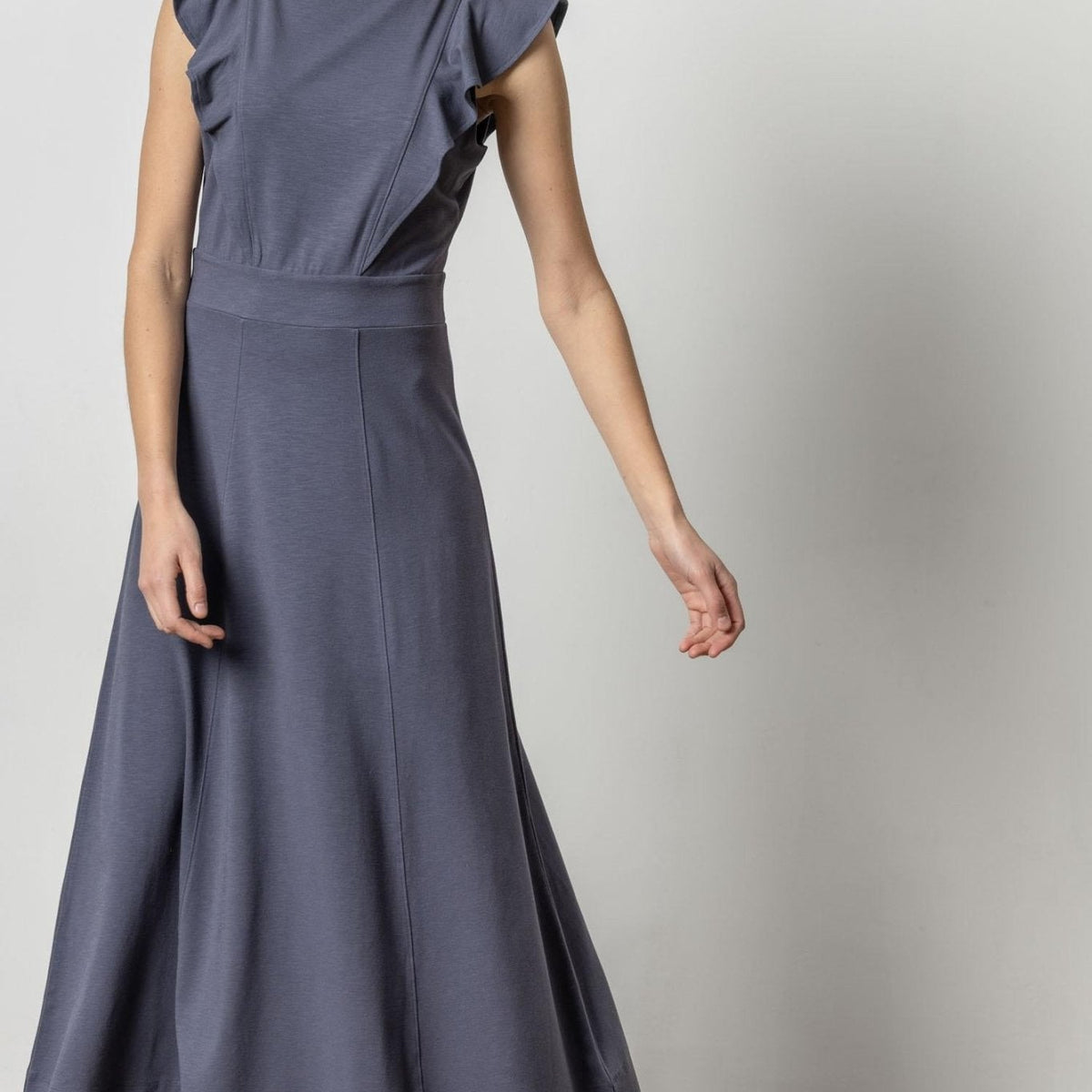 green emerald velvet dress Flounced Evening Dress