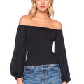 Off - Shoulder Poet Sleeve Top - Susana Monaco - COLOR GAME