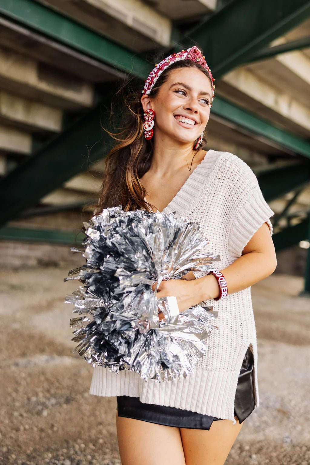 Oklahoma Crimson Sooners Cuff - Brianna Cannon - COLOR GAME