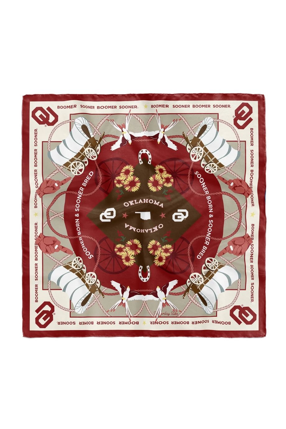 Oklahoma Sooners Pocket Scarf - Saturday Silks - COLOR GAME