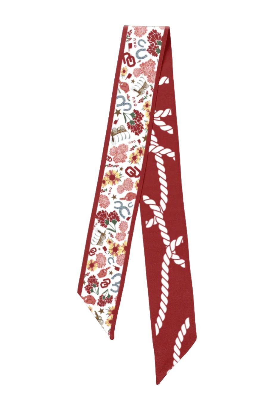 Oklahoma Sooners Skinny Scarf - Saturday Silks - COLOR GAME