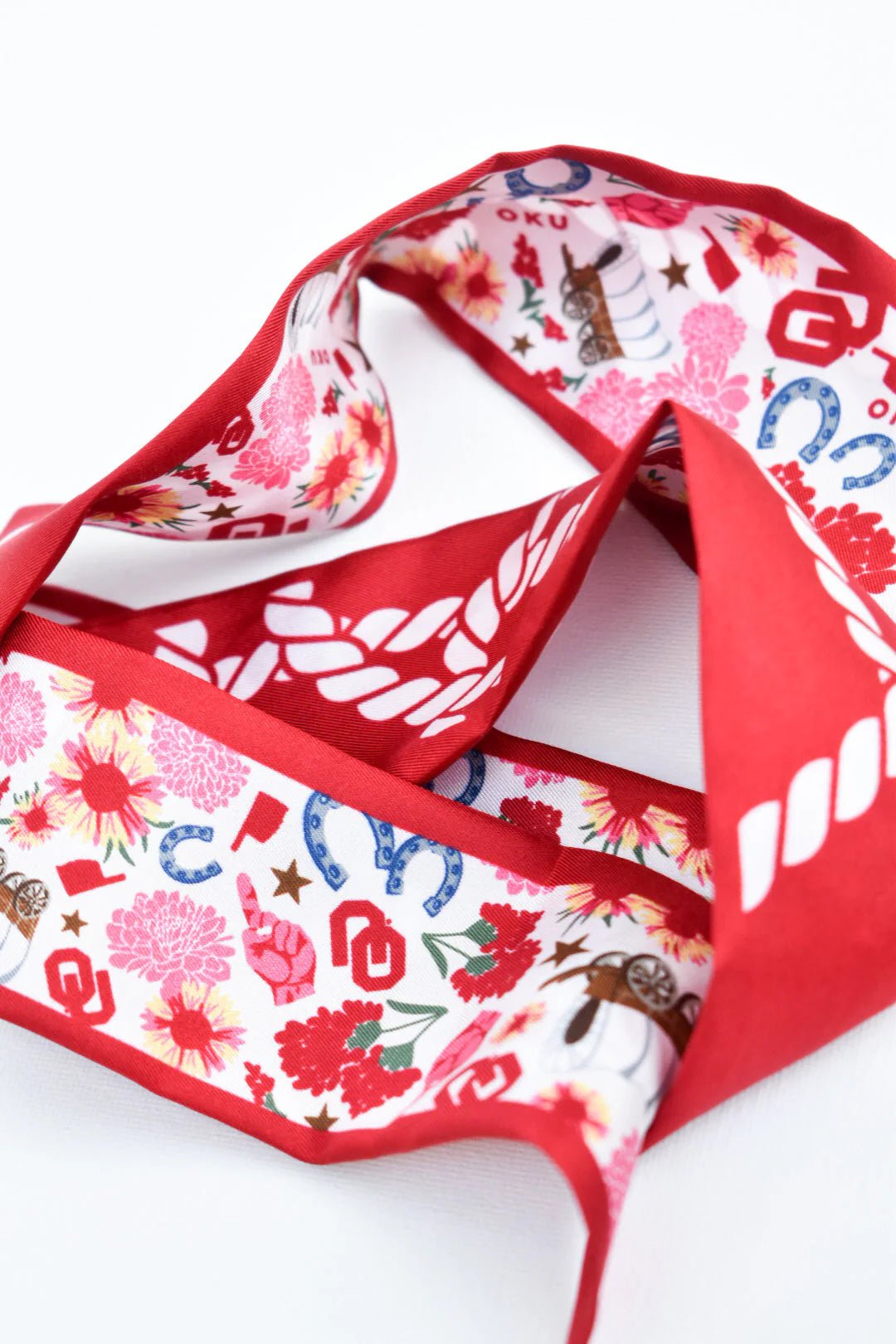 Oklahoma Sooners Skinny Scarf - Saturday Silks - COLOR GAME