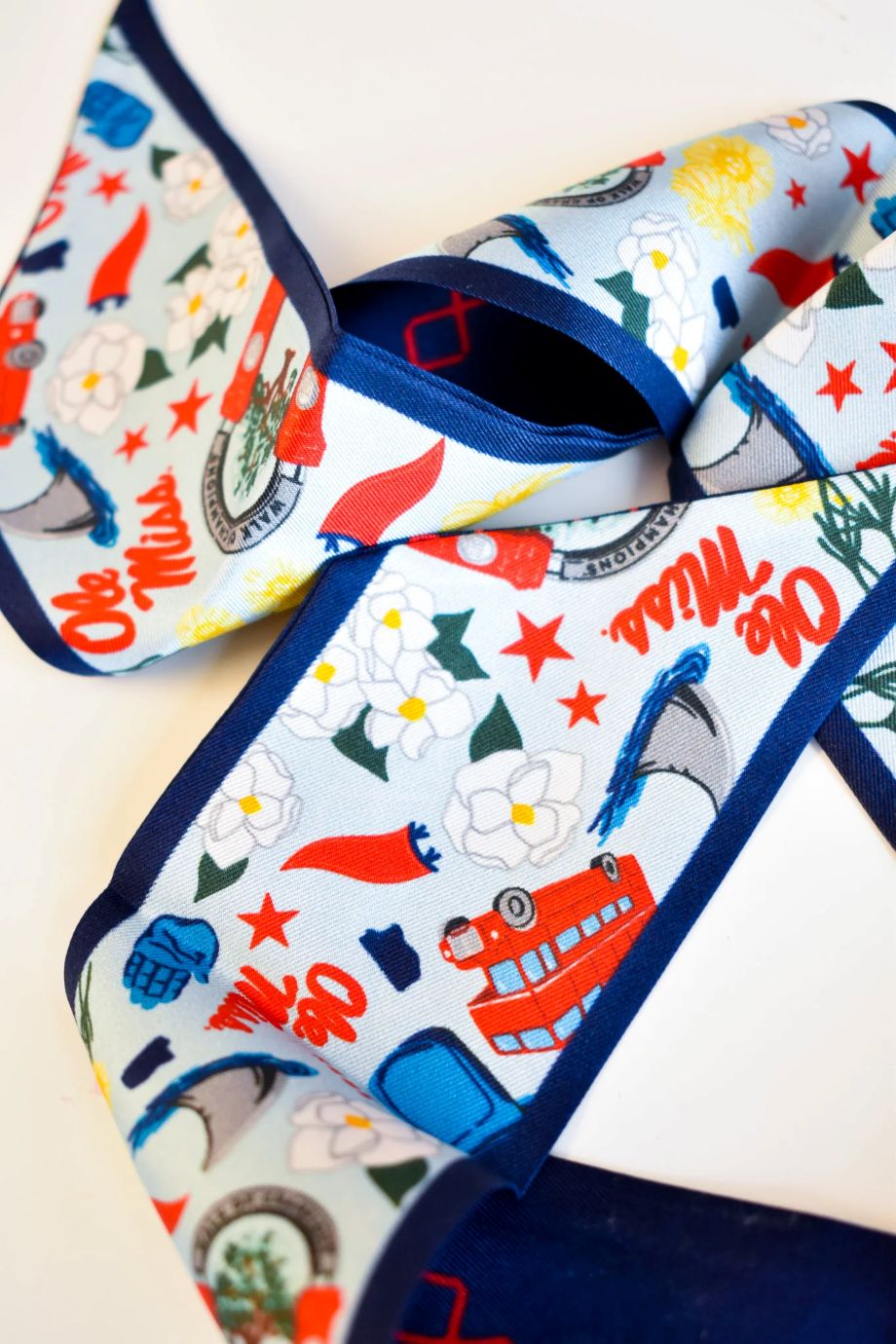 Ole Miss Rebels Skinny Scarf - Saturday Silks - COLOR GAME