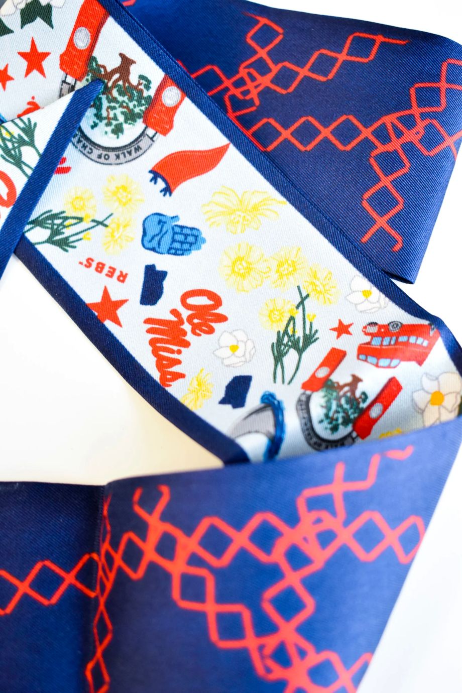 Ole Miss Rebels Skinny Scarf - Saturday Silks - COLOR GAME