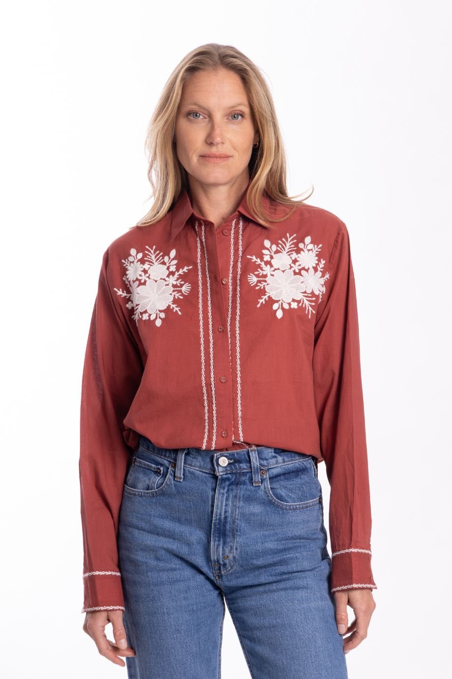 Olympia Embroidered Blouse - Bindu - COLOR GAME