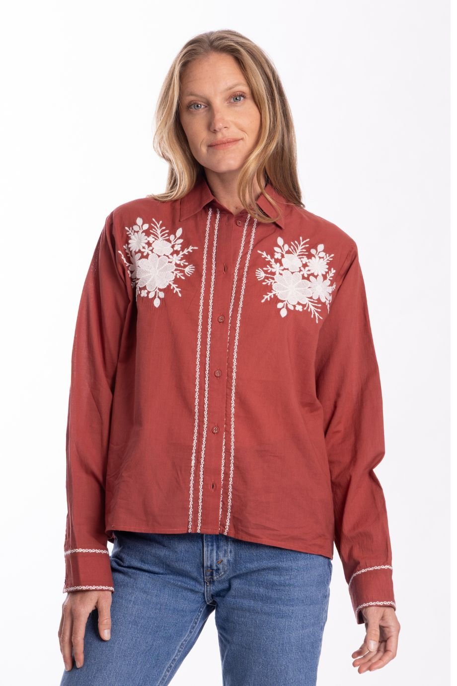Olympia Embroidered Blouse - Bindu - COLOR GAME