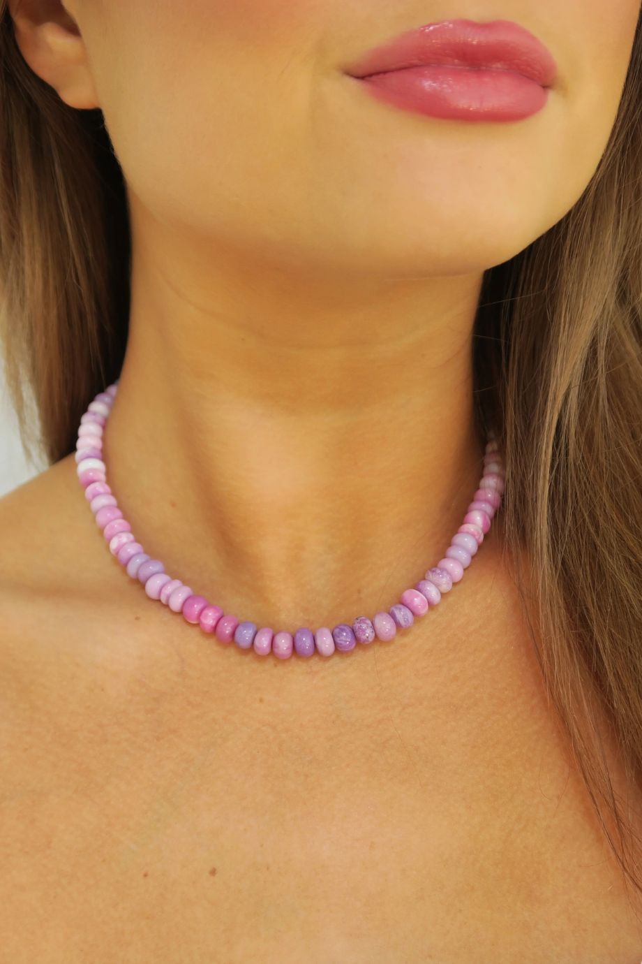 Orchid Beaded Collar Necklace - Accessory Concierge - COLOR GAME